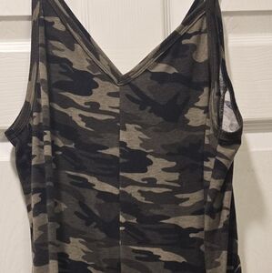 Womens Camo Jumpsuit With Pockets